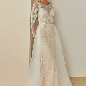 New formal wedding gown evening bridal dress